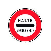 PANNEAU ARRET AU POSTE GENDARMERIE B5A