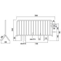 BARRIERE ECOBAR 14 BARREAUX LG 2000 REF. 200060