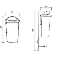 CORBEILLE XERIOS 50L PLASTIQUE VERT/VERT