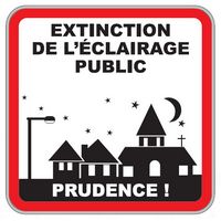 PANNEAU EXTINCTION ECLAIRAGE PUBLIC