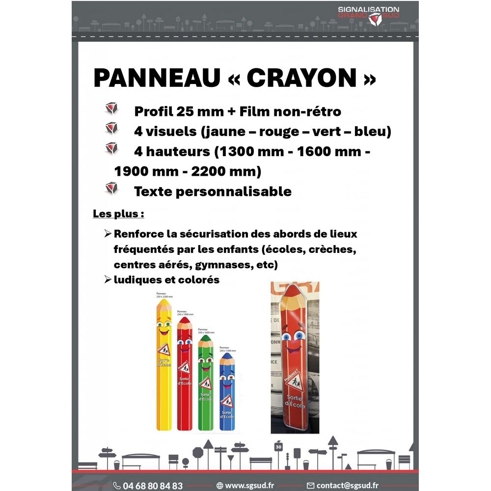 PANNEAU SPECIAL CRAYON 1300 COMPOSE DE :